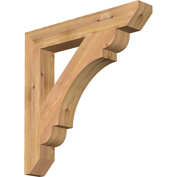 Ekena Millwork Olympic Slat Smooth Bracket, Western Red Cedar, 3 1/2"W x 24"D x 24"H BKT04X24X24OLY06SWR - main